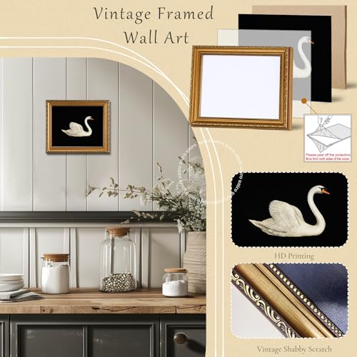 Vintage Gold Framed Wall Art for Home Decor