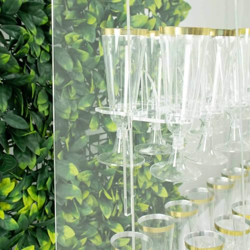 20 Pack 3" Clear Acrylic Glass Holder Hooks for Double Side Display On Champagne Rack Stand (20 Count)