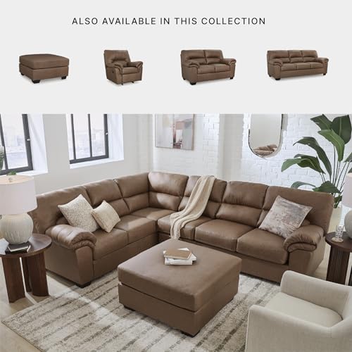 Caramel Faux Leather Sectional