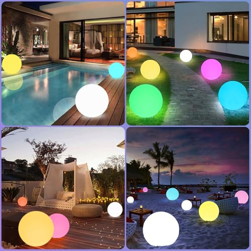 12 Inch Solar Glowing Ball Light Outdoor
