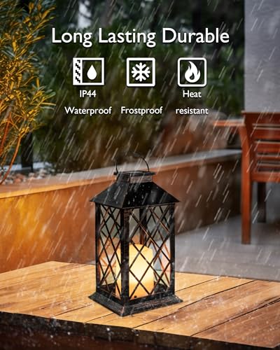 2 Pack 13'' Bronze Solar Lanterns