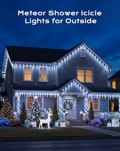 Christmas Icicle Lights Outdoor (20 Foot)