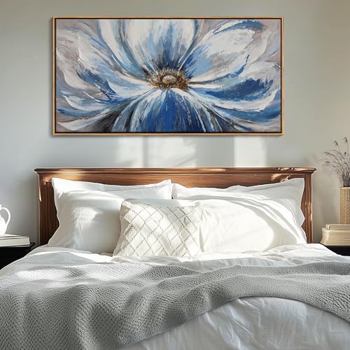 Large Blue Wall Art Framed