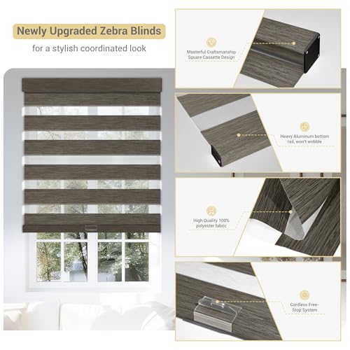 Cordless Zebra Blinds for Windows