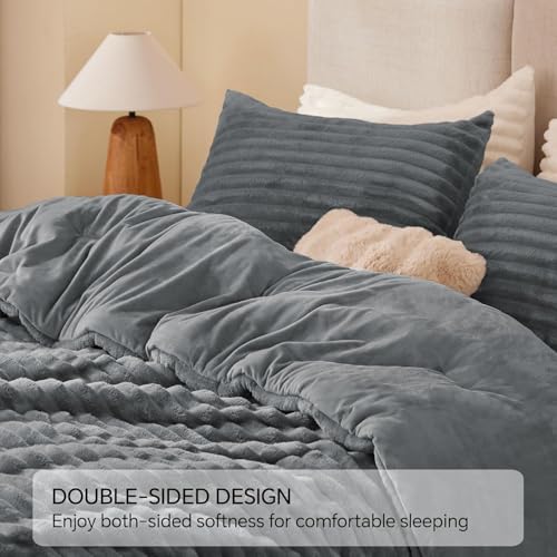Fleece Oversized Queen Comforter Set