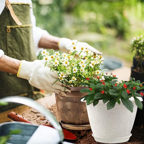 8 Inch Flower Pots Planters for Indoor Outdoor Plants
