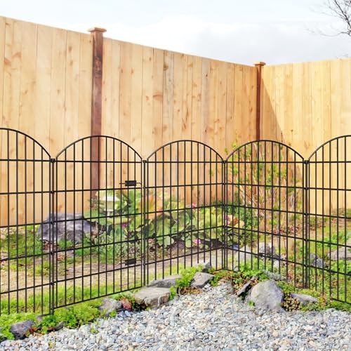 Metal Garden Fence with Gate 42 in x 23.3 ft (11732 sq in)