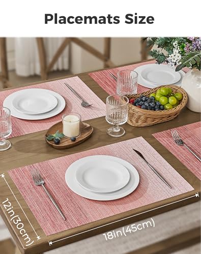 Gradient Pink Woven Placemats Set of 24 (24 Count)