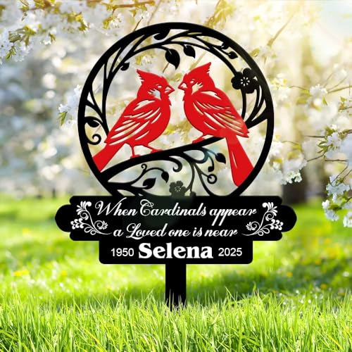 Personalized Cemetery Memorial Metal Stakes