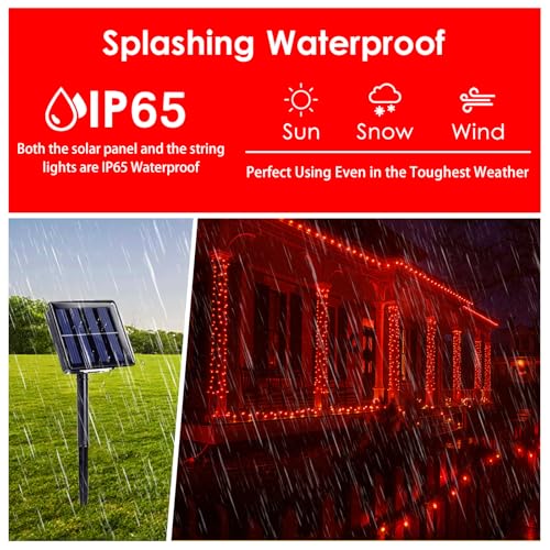 Solar String Lights Outdoor 2Pack 80FT 200LED Fairy Lights (2 Count)