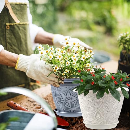 6 Inch Flower Pots Planters for Indoor Outdoor Plants