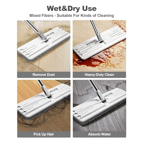 Microfiber Replacement Pads for 13" Flat Mop System (4 Count)