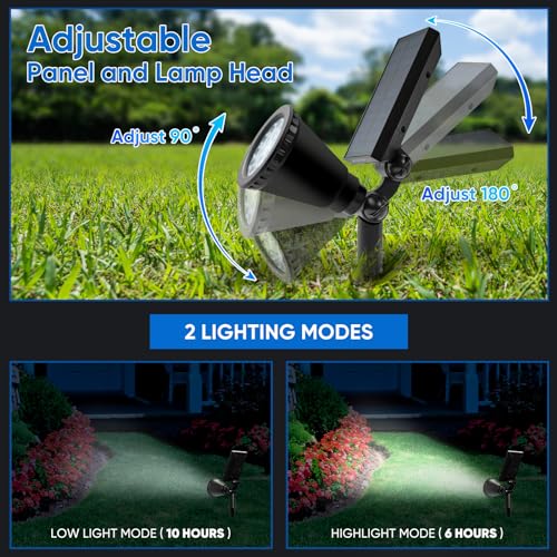 800 Lumens Solar Spot Lights Outdoor (4 Count)