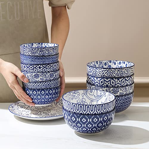 Ceramic Cereal Bowls Set of 6 (6 Count)