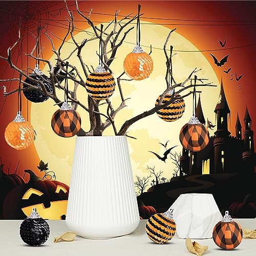 24 Pcs Halloween Sequin Hanging Ball Ornaments (24 Count)