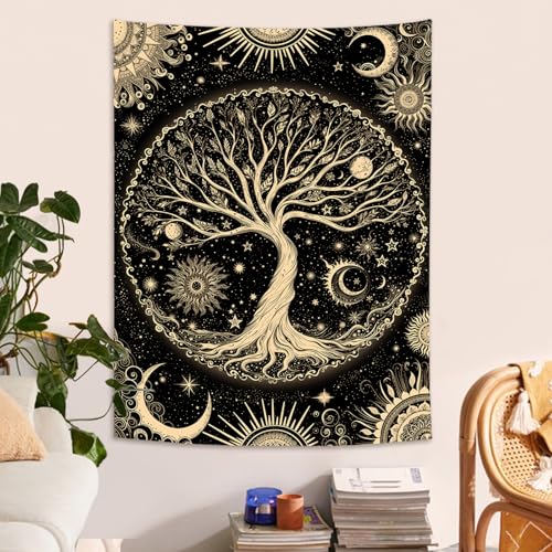 Tree of Life Tapestry Starry Sky Wall Tapestry