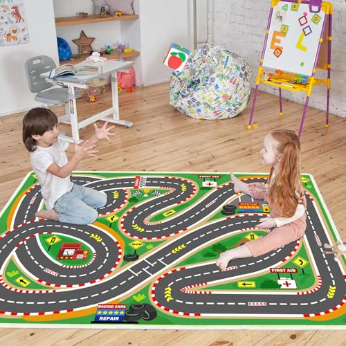 Kids Rug Playmat City Life Playroom Rug Activity Mat for Kids Toy Car Kids Carpet for Playroom Living Room