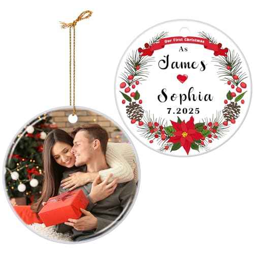 Personalized Our First Christmas Married Ornament 2025