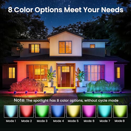 Solar Spot Lights Outdoor Waterproof (8 Count)