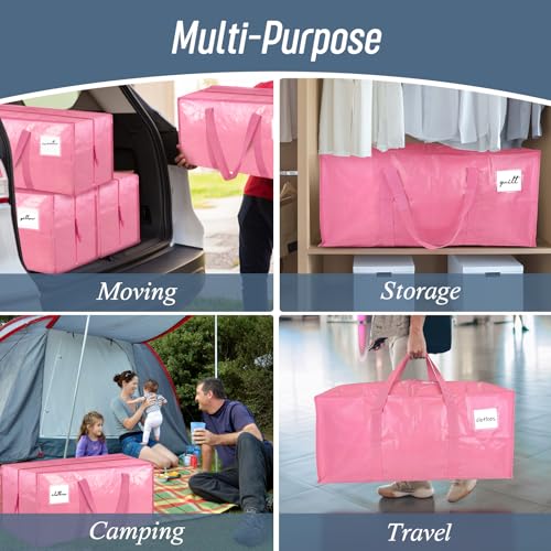 12 Pack Extra Heavy Duty Large Moving Bags with Strong Zipper (12 Count)