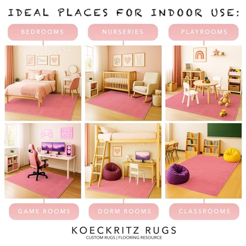 Soft & Colorful 4' Round Kids Classroom Area Rug