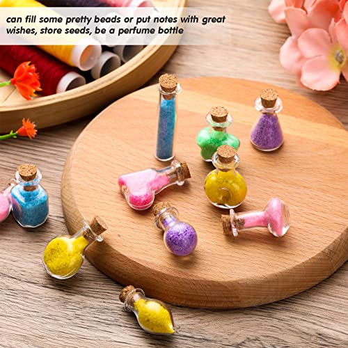 140 Pcs Mini Glass Bottles with Cork Stoppers Tiny Wishing Potion Bottles