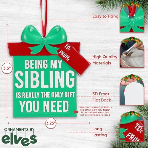 Personalized Sibling Christmas Ornaments 2026