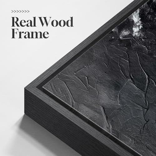 Extra Large Framed Red Black White Abstract Wall Art for Living Room