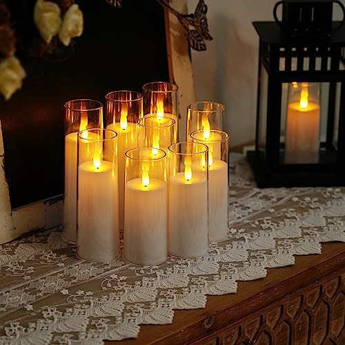 Pure White Acrylic Flameless Candles (9 Count)