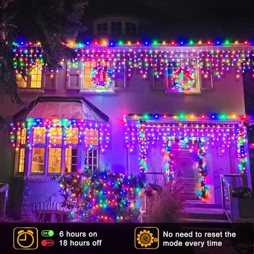 66FT 640 LED Icicle Lights for Outside