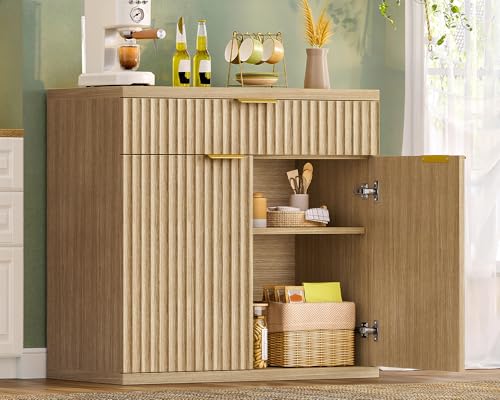 31.5" W Fluted Buffet Cabinet with Storage