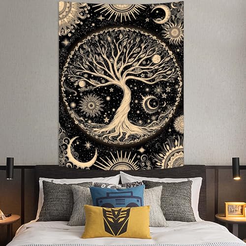 Tree of Life Tapestry Starry Sky Wall Tapestry