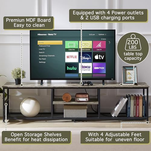 TV Stand with Power Outlets for Televisions up to 75Inch