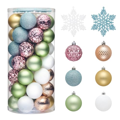 50ct Christmas Tree Decorations Ball Ornaments 2.36 Inches (50 Count)