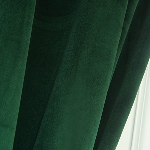 Super Soft Signature Velvet Curtains Set of 2 Smoky Dark (2 Count)