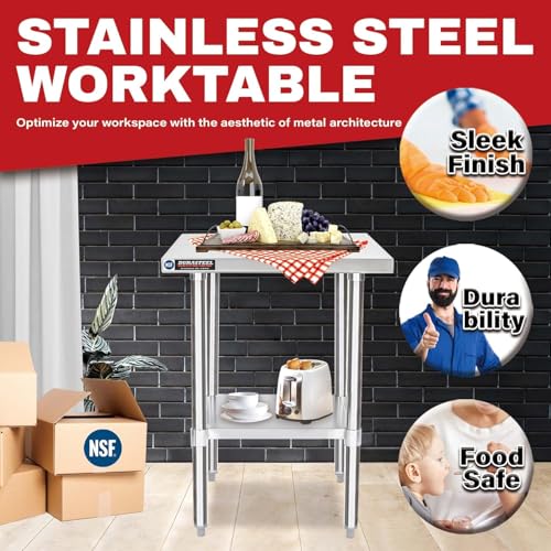 24x24 Stainless Steel Work Table