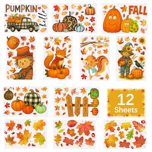 153 Pcs Fall Window Clings (153 Count)