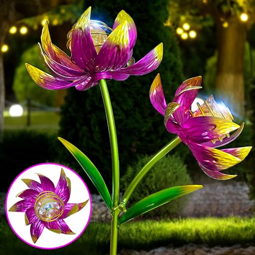 63 in Wind Spinners Outdoor with Stake Metal Wind Sculpture Yard Art