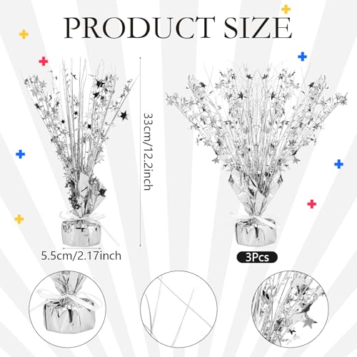 18 Pcs Silver Foil Spray Centerpiece Table Decoration for Wedding