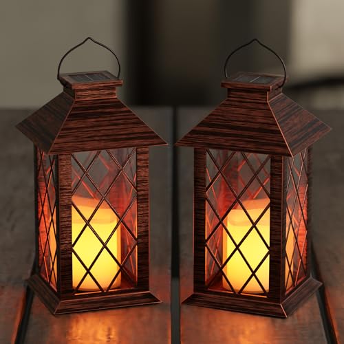 Solar Lanterns Outdoor Waterproof (2 Count)