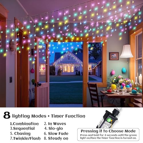 99ft Icicle Lights for Outside