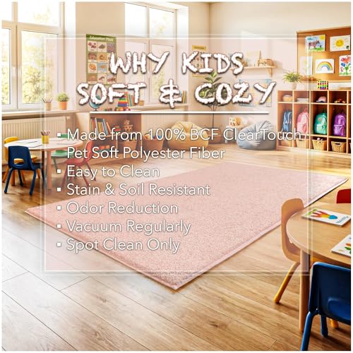 Soft & Colorful 9' x 12' Kids Classroom Area Rug