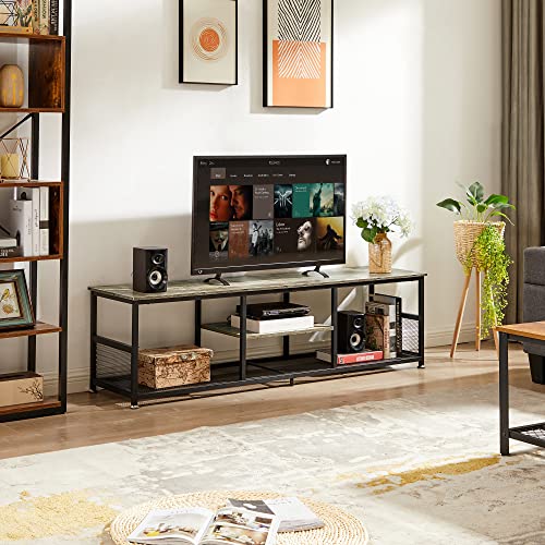 TV Stand for Televisions up to 80 Inch 70" Entertainment Center with Open Storage Shelves for Living Room