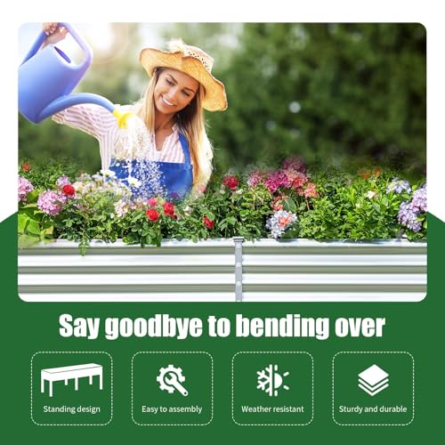 Galvanized Raised Garden Bed with Legs