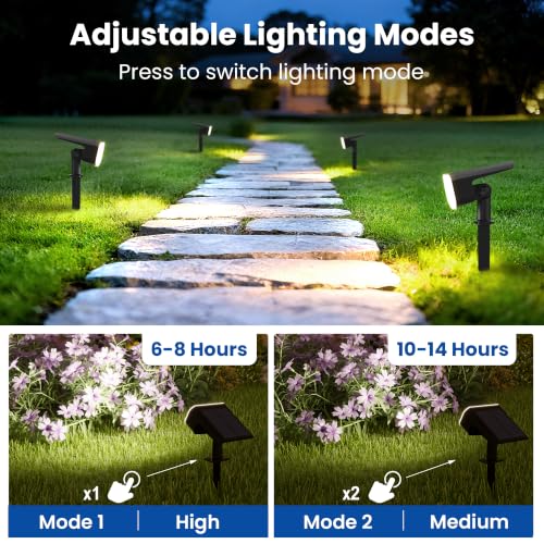 Solar Spot Lights Outdoor Waterproof (2 Count)