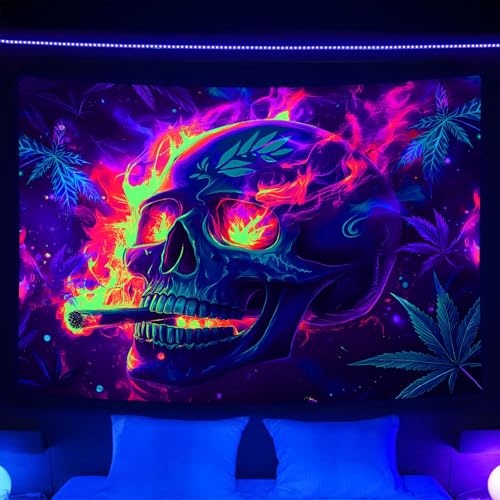 Blacklight Skeleton Tapestry
