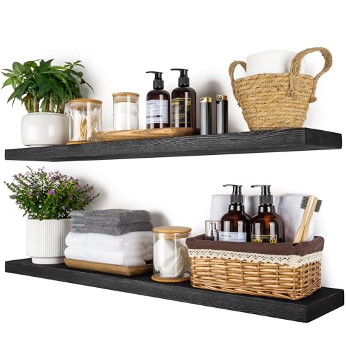 Wood Floating Shelves 36 inch Long (2 Count)