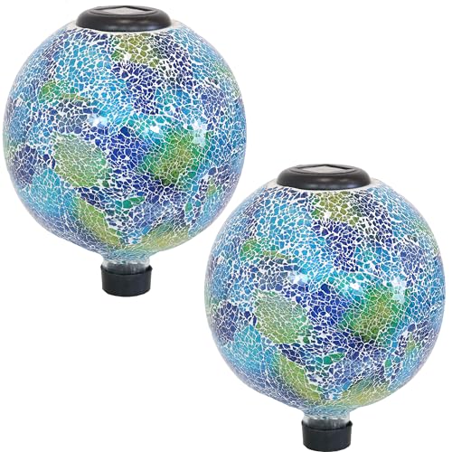 Sunnydaze Solar Gazing Ball for Garden (2 Count)