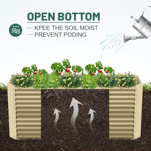 8x4x3ft Rectangular Galvanized Raised Garden Beds