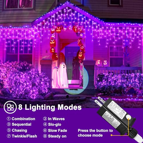 66ft Purple Christmas Lights Outdoor